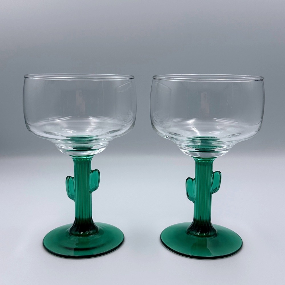 Libbey Cactus Stem Margarita Glasses 16oz - Set of 2